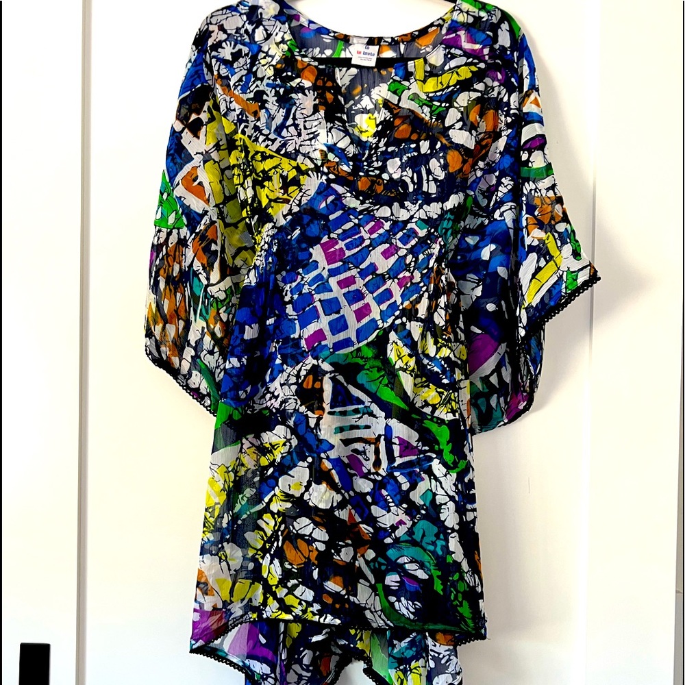 La Leela chiffon swim caftan cover-up.